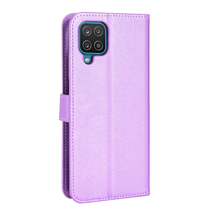 For Samsung Galaxy A12 / M12 5G Diamond Texture Leather Phone Case