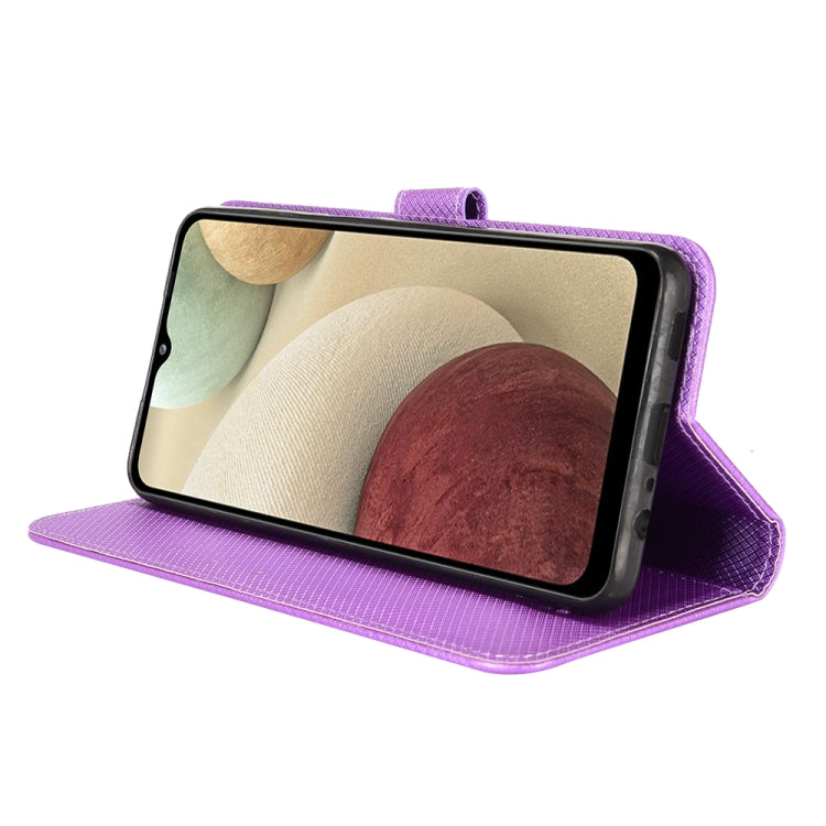 For Samsung Galaxy A12 / M12 5G Diamond Texture Leather Phone Case