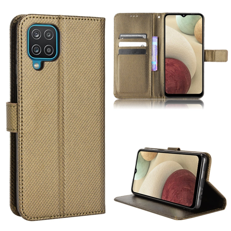 For Samsung Galaxy A12 / M12 5G Diamond Texture Leather Phone Case