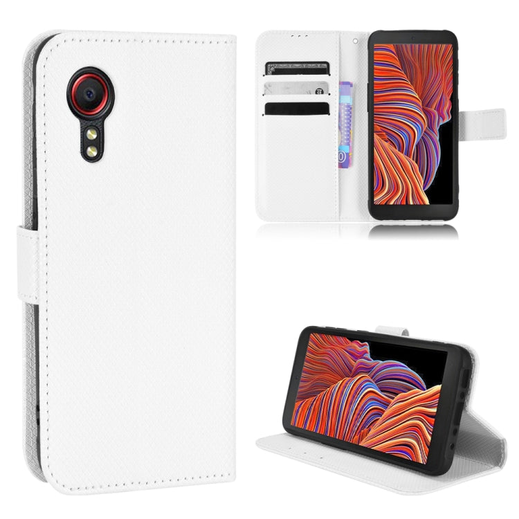 For Samsung Galaxy Xcover 5 Diamond Texture Leather Phone Case