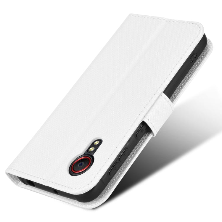 For Samsung Galaxy Xcover 5 Diamond Texture Leather Phone Case