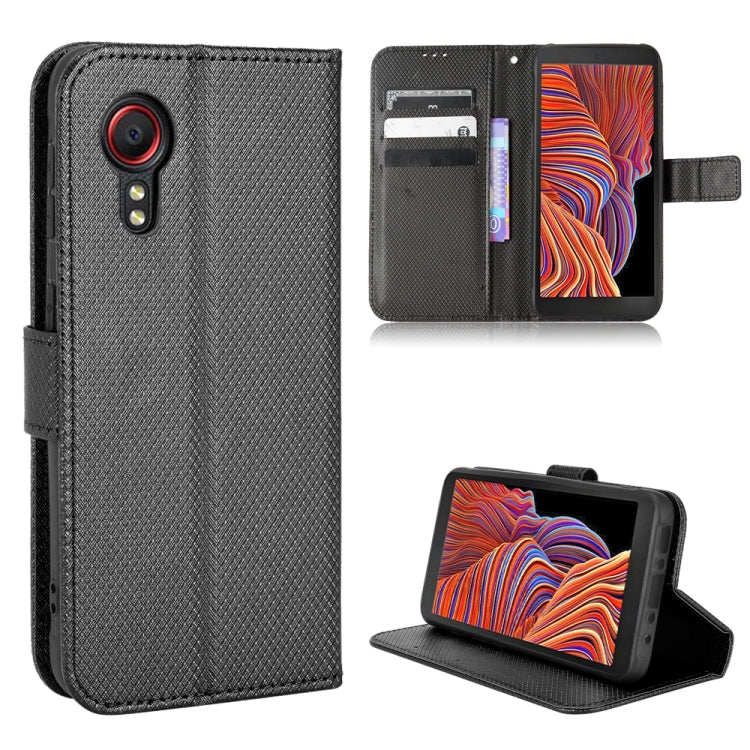 For Samsung Galaxy Xcover 5 Diamond Texture Leather Phone Case