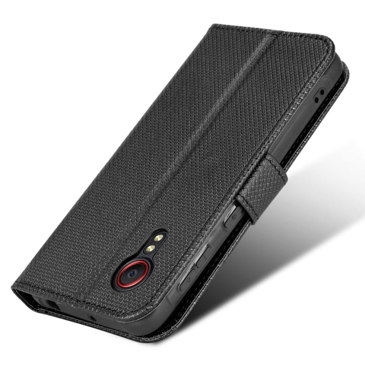 For Samsung Galaxy Xcover 5 Diamond Texture Leather Phone Case