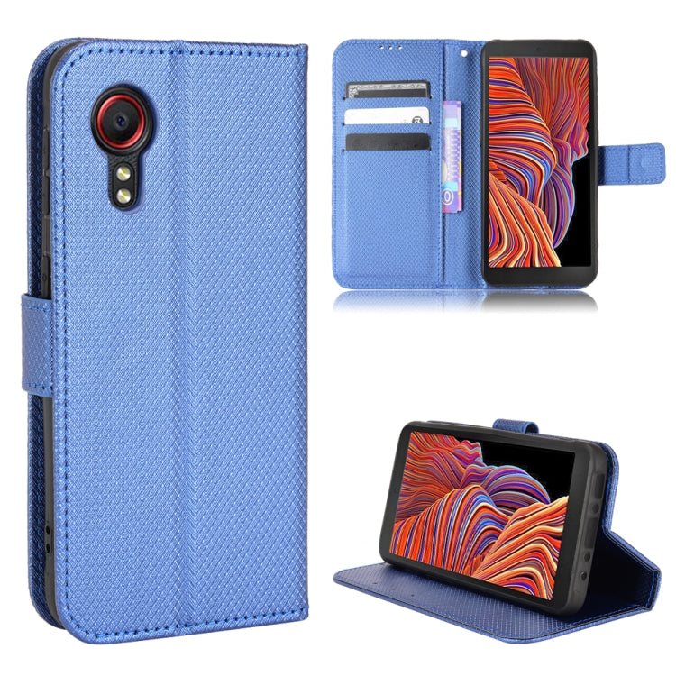 For Samsung Galaxy Xcover 5 Diamond Texture Leather Phone Case