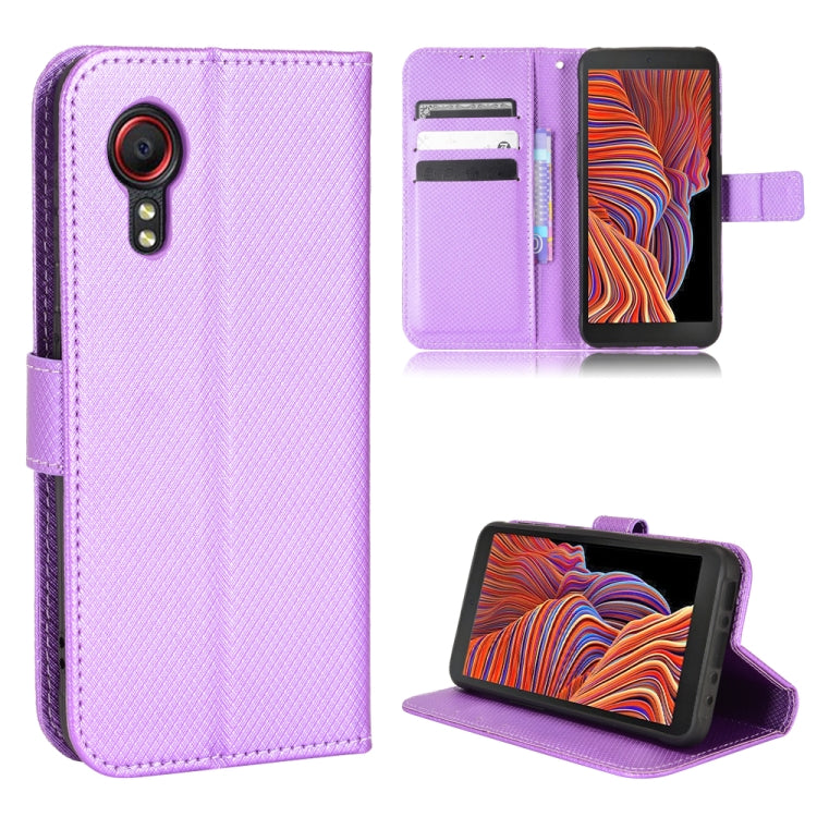 For Samsung Galaxy Xcover 5 Diamond Texture Leather Phone Case