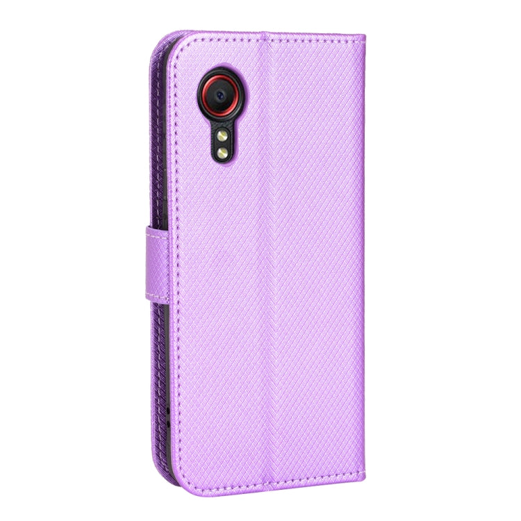 For Samsung Galaxy Xcover 5 Diamond Texture Leather Phone Case