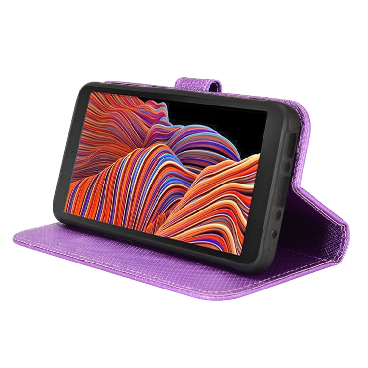 For Samsung Galaxy Xcover 5 Diamond Texture Leather Phone Case