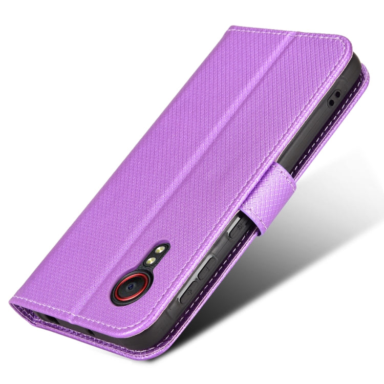 For Samsung Galaxy Xcover 5 Diamond Texture Leather Phone Case