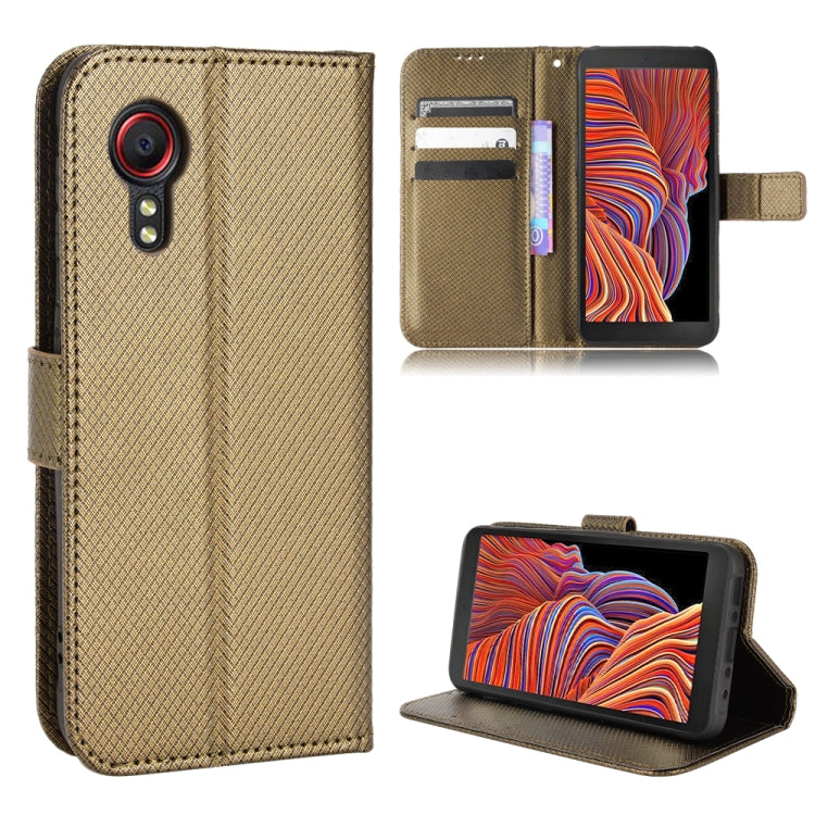 For Samsung Galaxy Xcover 5 Diamond Texture Leather Phone Case