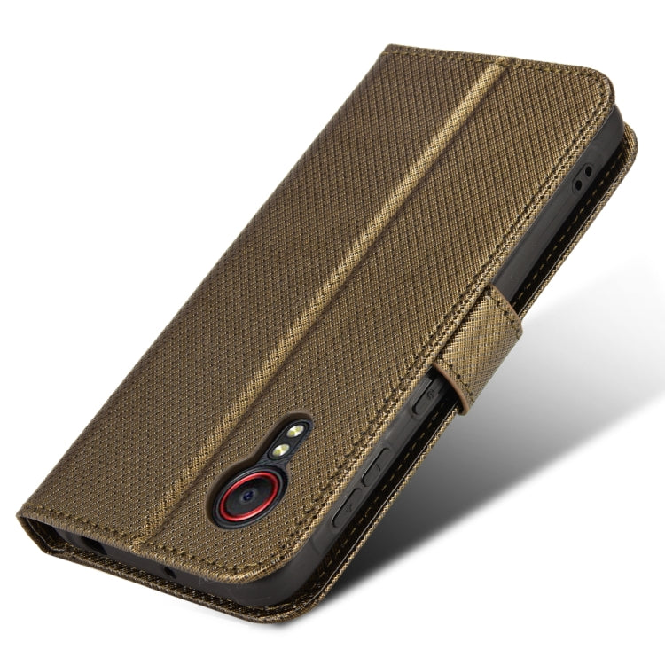 For Samsung Galaxy Xcover 5 Diamond Texture Leather Phone Case