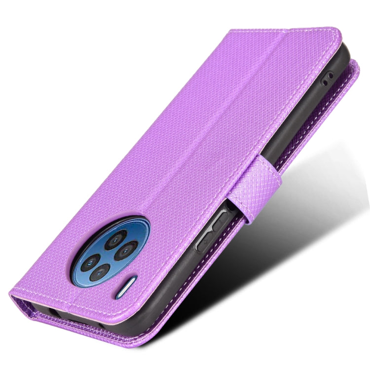 For Huawei Nova 8i / Honor 50 Lite Diamond Texture Leather Phone Case