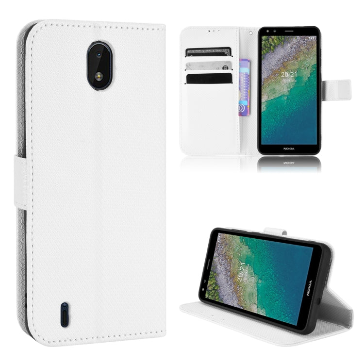 For Nokia C01 Plus Diamond Texture Leather Phone Case