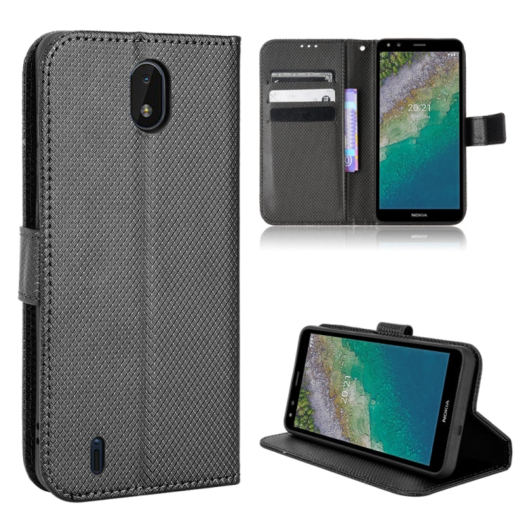 For Nokia C01 Plus Diamond Texture Leather Phone Case