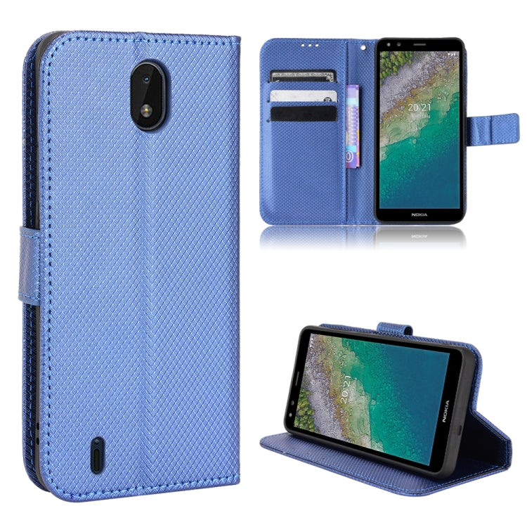 For Nokia C01 Plus Diamond Texture Leather Phone Case