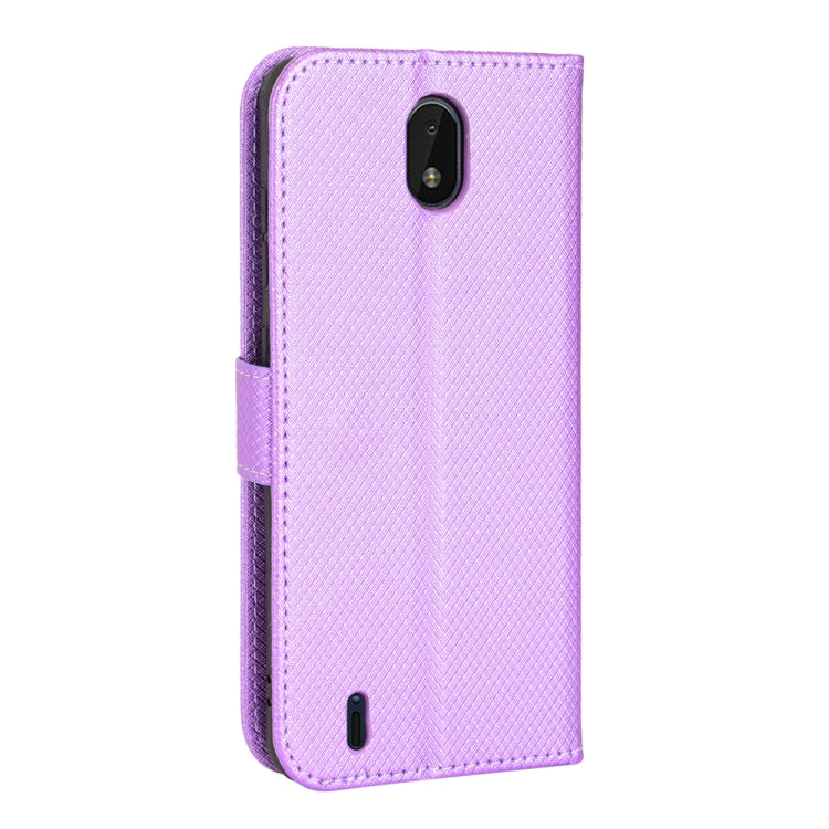 For Nokia C01 Plus Diamond Texture Leather Phone Case