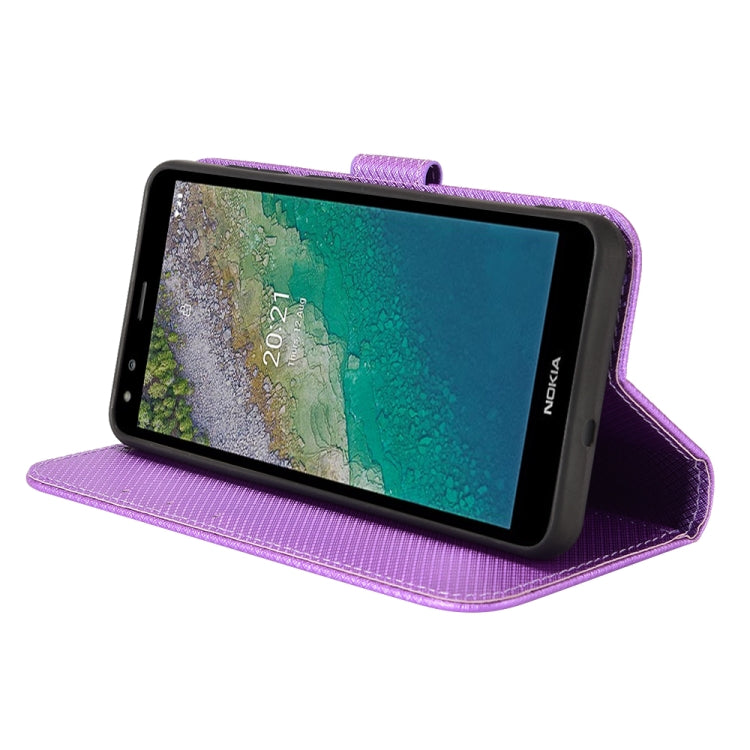 For Nokia C01 Plus Diamond Texture Leather Phone Case