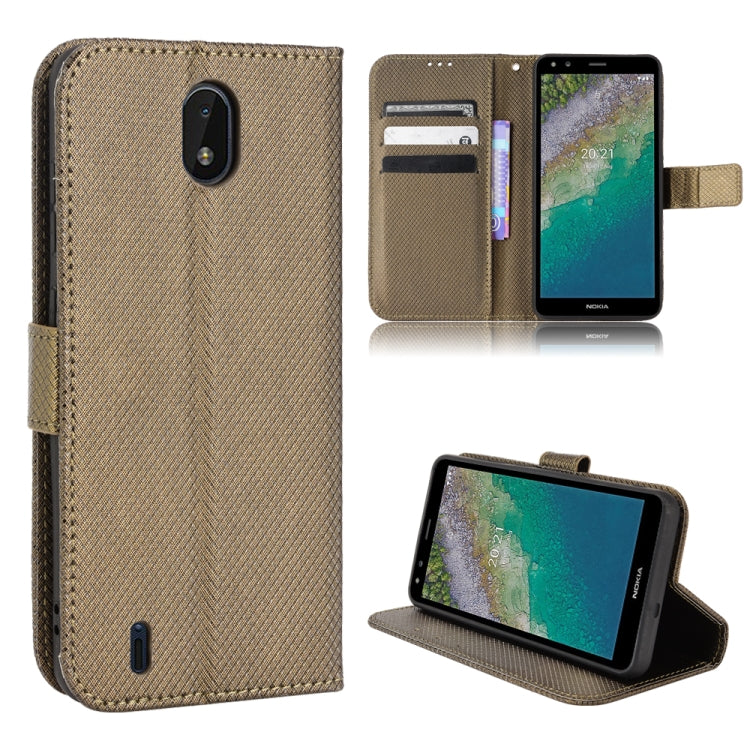 For Nokia C01 Plus Diamond Texture Leather Phone Case
