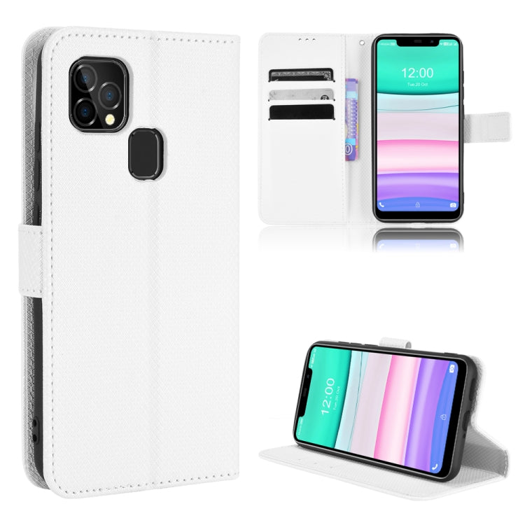 For Oukitel C22 Diamond Texture Leather Phone Case