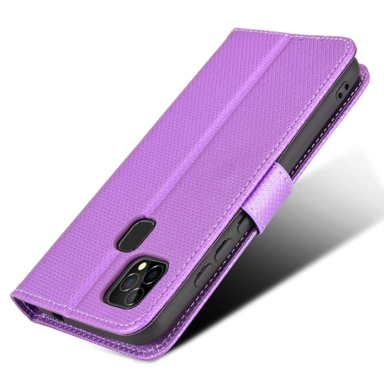 For Oukitel C22 Diamond Texture Leather Phone Case