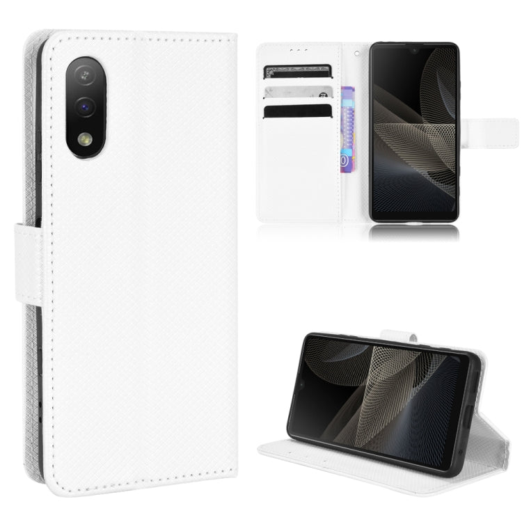 For Sony Xperia ACE  II / SO-41B Diamond Texture Leather Phone Case