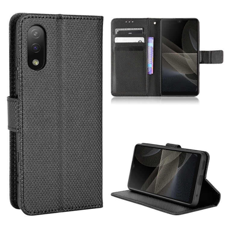 For Sony Xperia ACE  II / SO-41B Diamond Texture Leather Phone Case
