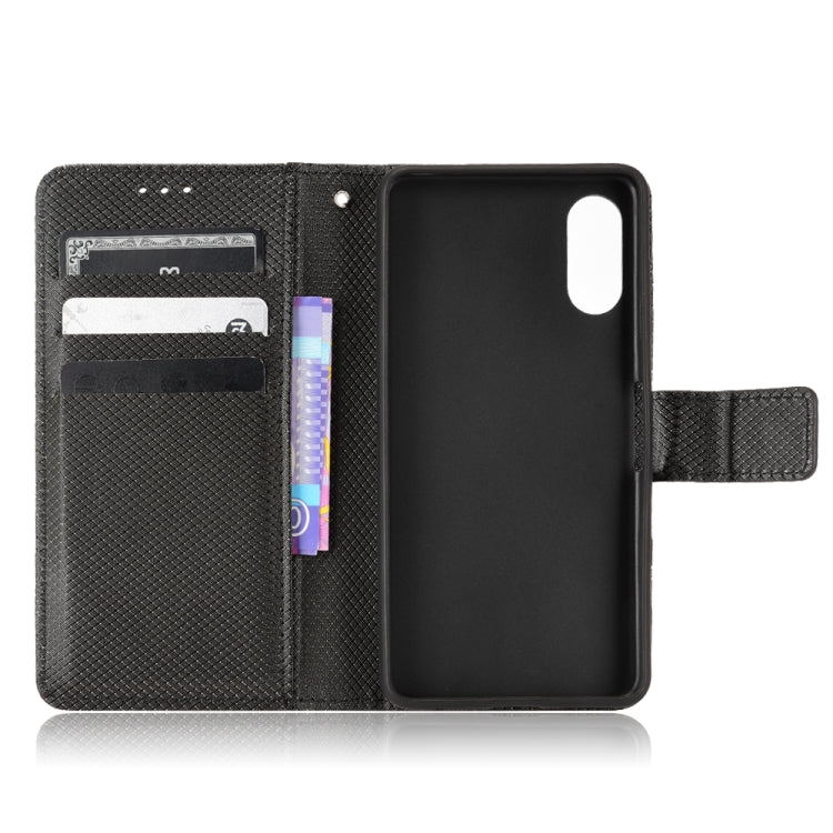 For Sony Xperia ACE  II / SO-41B Diamond Texture Leather Phone Case