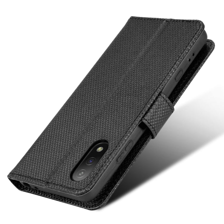 For Sony Xperia ACE  II / SO-41B Diamond Texture Leather Phone Case