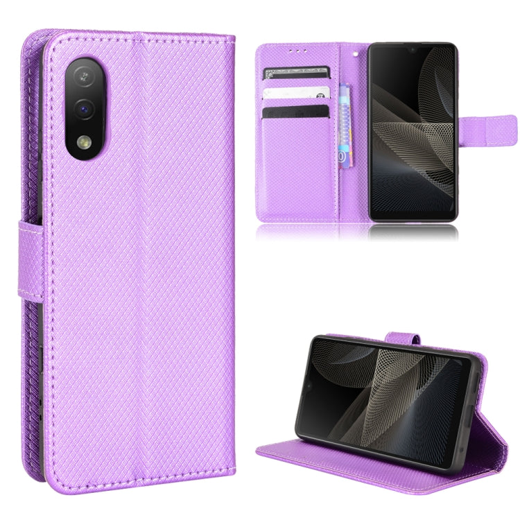 For Sony Xperia ACE  II / SO-41B Diamond Texture Leather Phone Case