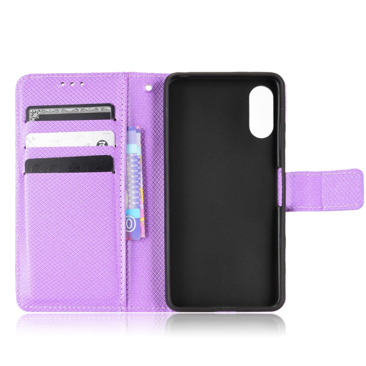 For Sony Xperia ACE  II / SO-41B Diamond Texture Leather Phone Case