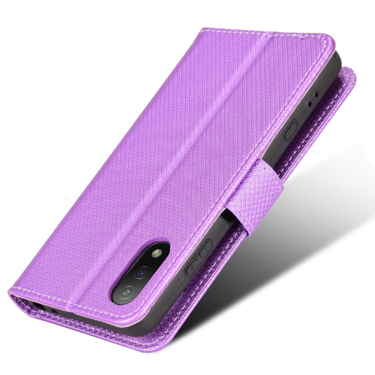 For Sony Xperia ACE  II / SO-41B Diamond Texture Leather Phone Case