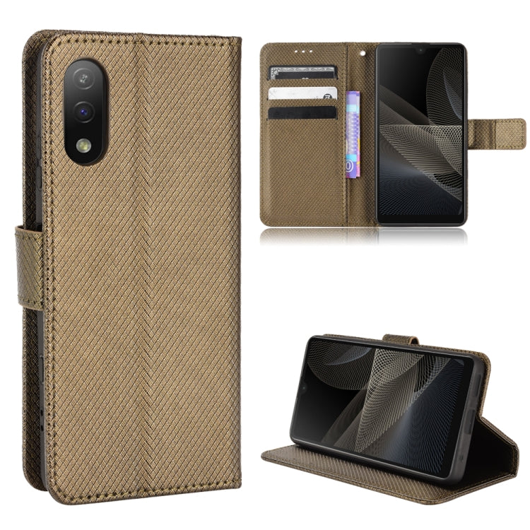 For Sony Xperia ACE  II / SO-41B Diamond Texture Leather Phone Case