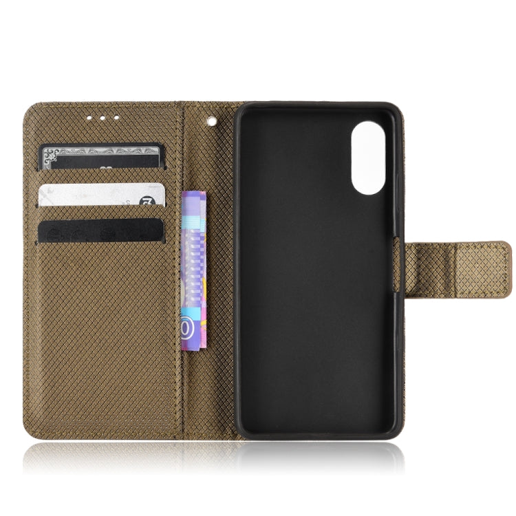 For Sony Xperia ACE  II / SO-41B Diamond Texture Leather Phone Case