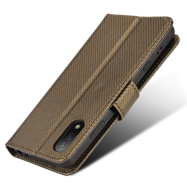 For Sony Xperia ACE  II / SO-41B Diamond Texture Leather Phone Case
