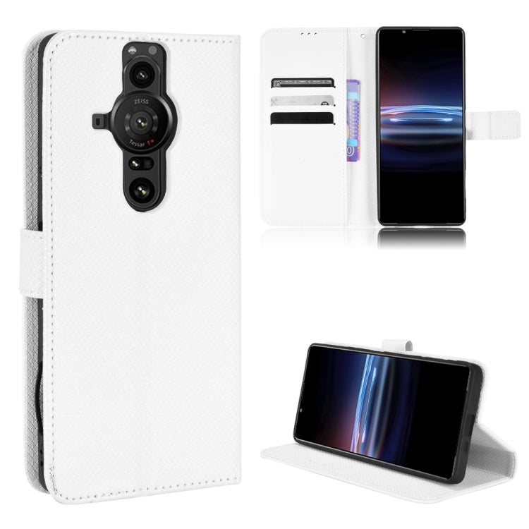 For Sony Xperia Pro-1 Diamond Texture Leather Phone Case