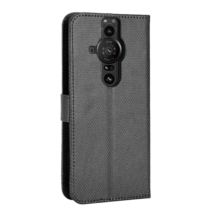 For Sony Xperia Pro-1 Diamond Texture Leather Phone Case