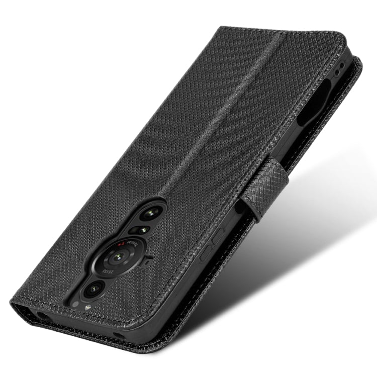 For Sony Xperia Pro-1 Diamond Texture Leather Phone Case