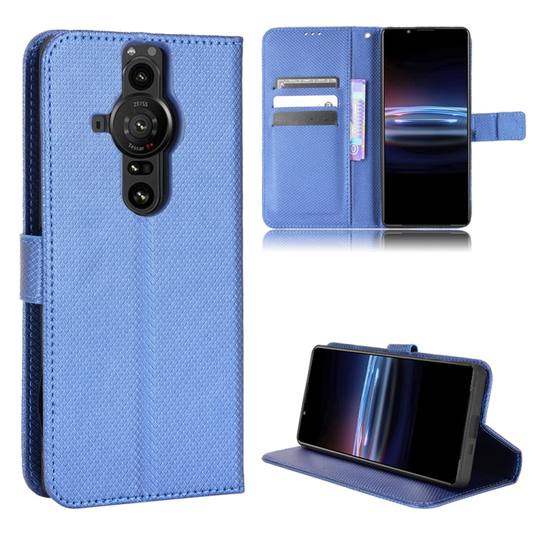 For Sony Xperia Pro-1 Diamond Texture Leather Phone Case