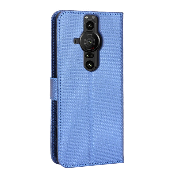 For Sony Xperia Pro-1 Diamond Texture Leather Phone Case