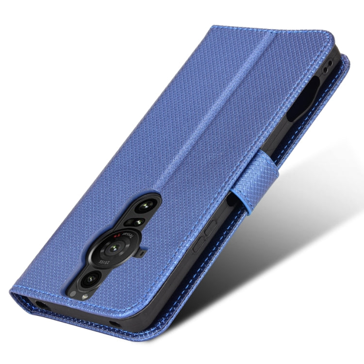 For Sony Xperia Pro-1 Diamond Texture Leather Phone Case
