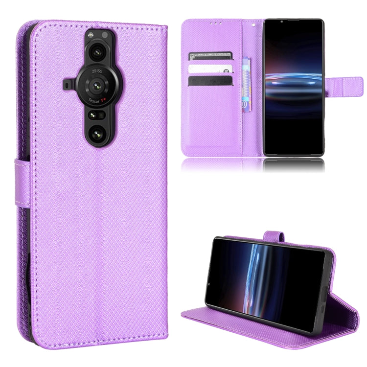 For Sony Xperia Pro-1 Diamond Texture Leather Phone Case