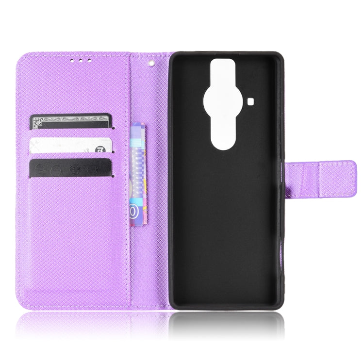 For Sony Xperia Pro-1 Diamond Texture Leather Phone Case