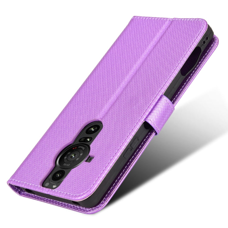 For Sony Xperia Pro-1 Diamond Texture Leather Phone Case