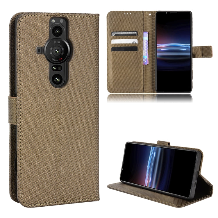 For Sony Xperia Pro-1 Diamond Texture Leather Phone Case