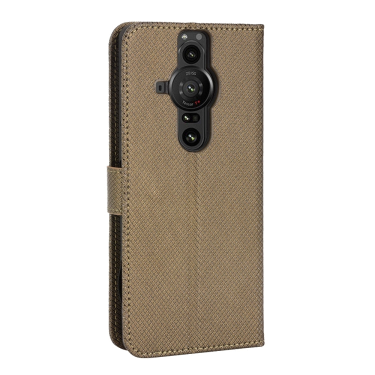 For Sony Xperia Pro-1 Diamond Texture Leather Phone Case