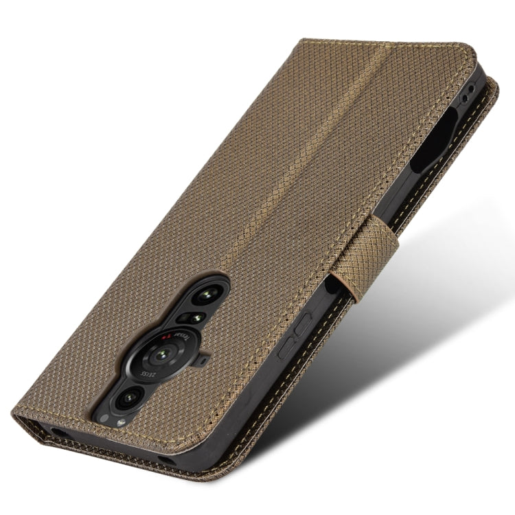 For Sony Xperia Pro-1 Diamond Texture Leather Phone Case