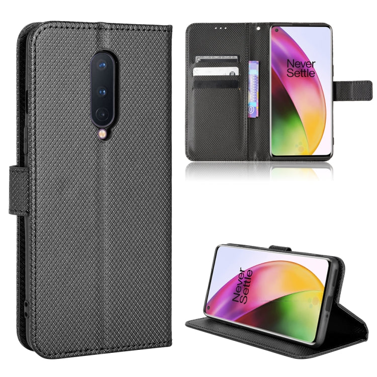 For OnePlus 8 Diamond Texture Leather Phone Case