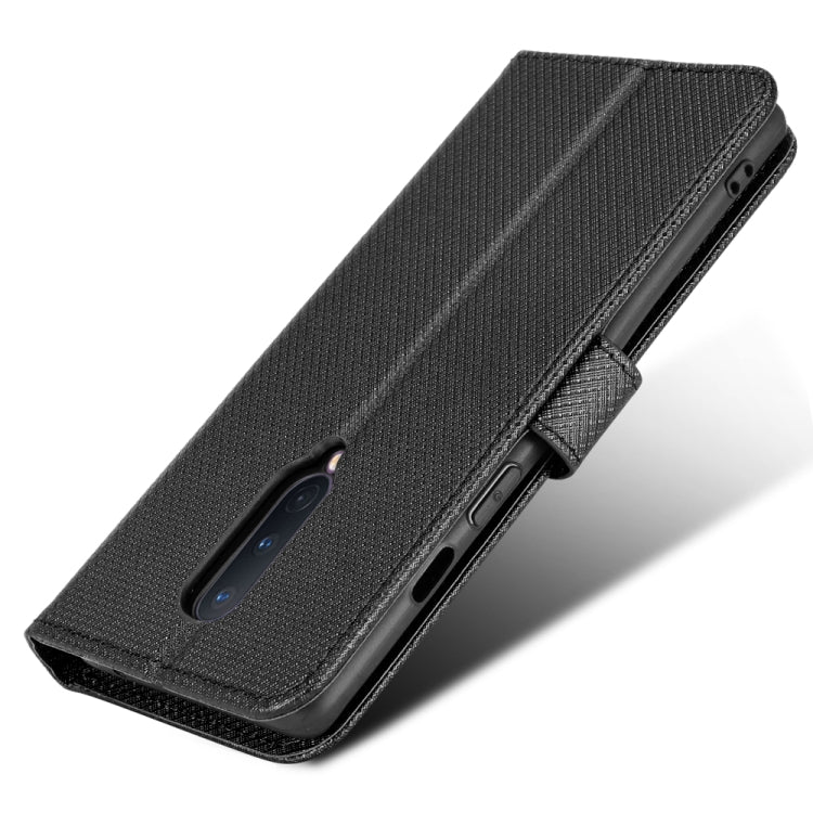 For OnePlus 8 Diamond Texture Leather Phone Case