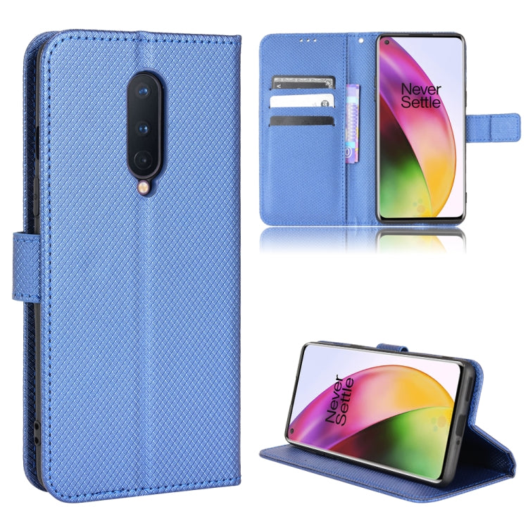 For OnePlus 8 Diamond Texture Leather Phone Case