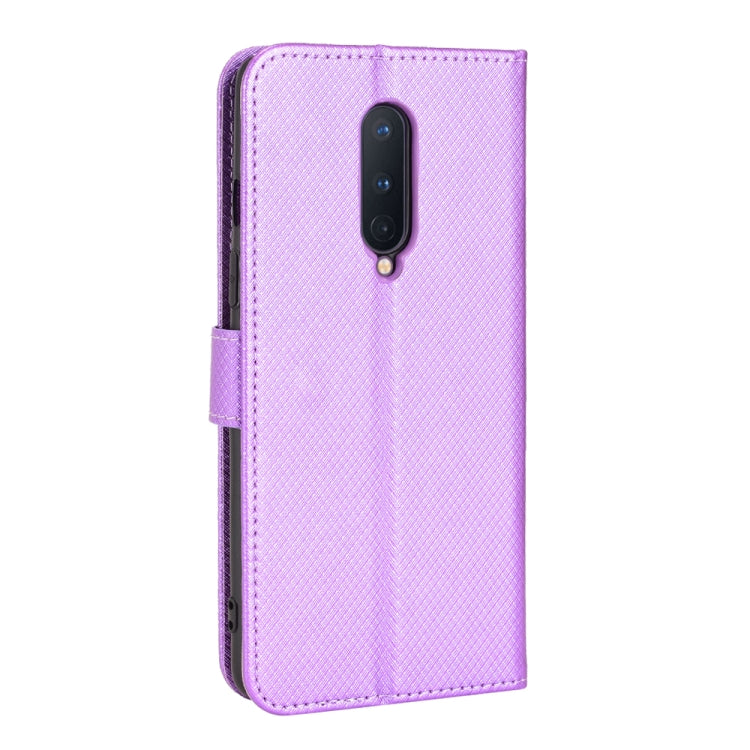 For OnePlus 8 Diamond Texture Leather Phone Case