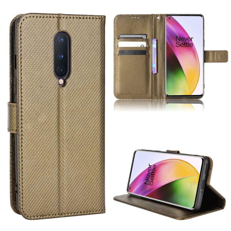 For OnePlus 8 Diamond Texture Leather Phone Case